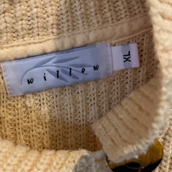 Willow Anthropologie sweater /Cardigan size XL yellow - Picture 9 of 11